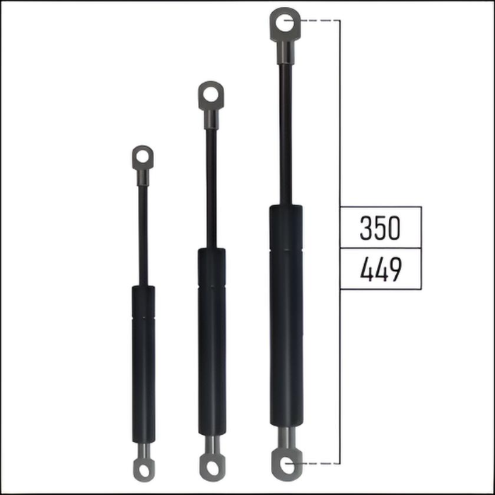 Ab 350mm ∼ Bis 449mm Länge Gasdruckfeder M8 Gasdruckdämpfer mit Ösen