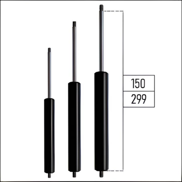 Ab 150mm ∼ Bis 299mm Länge Gasdruckfeder M8 Gasdruckdämpfer