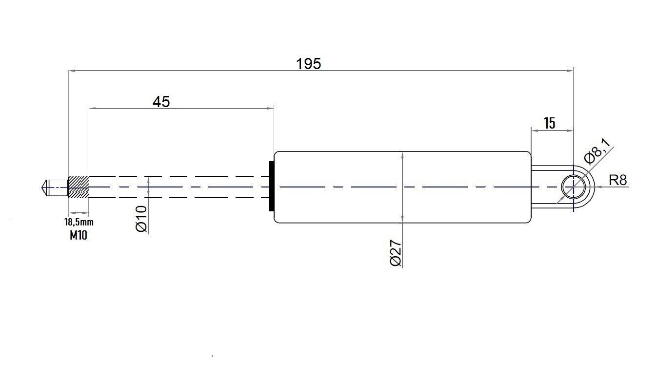 Lockable gas springs Continuously adjustable - rigid or spring-loaded