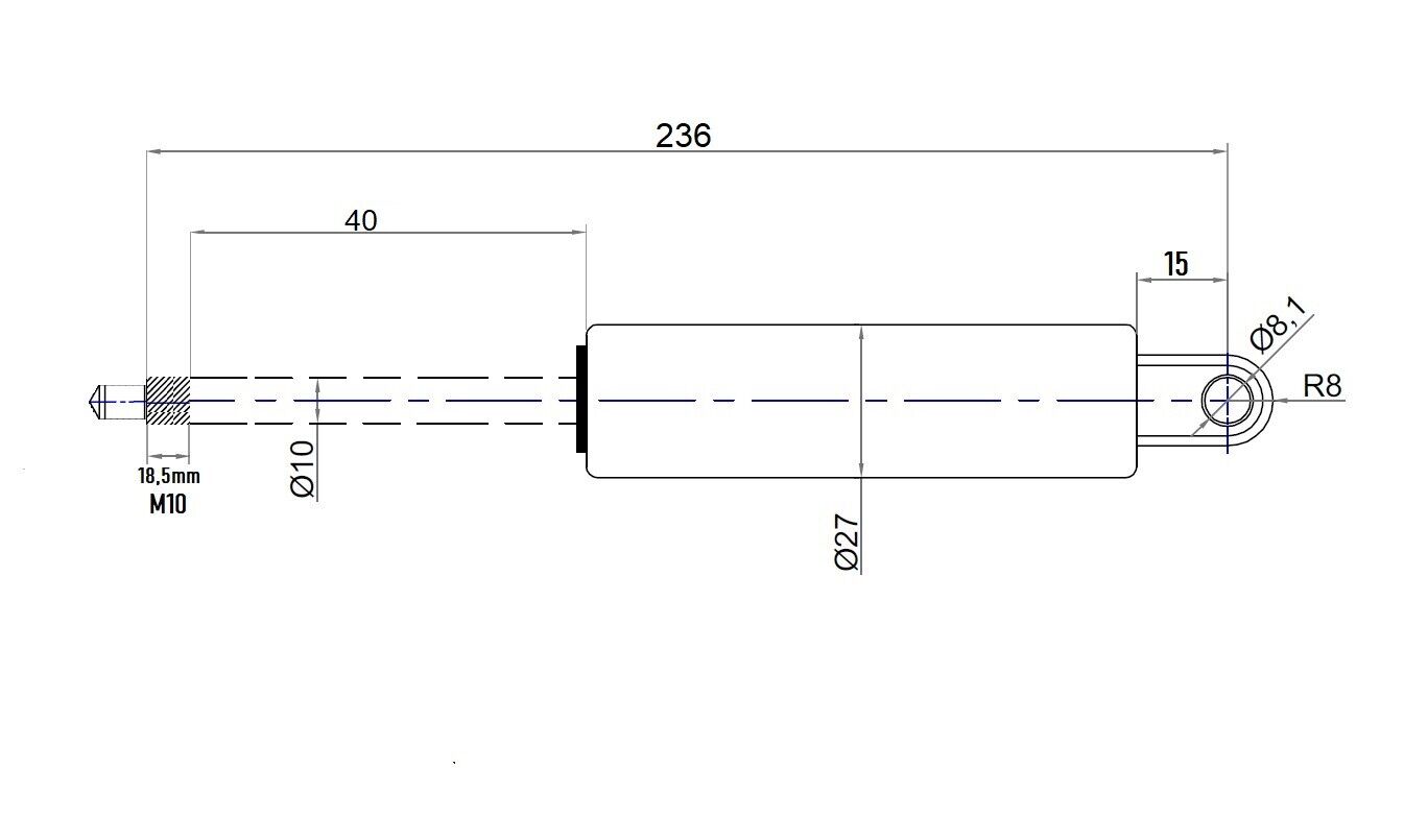 Lockable gas springs Continuously adjustable - rigid or spring-loaded