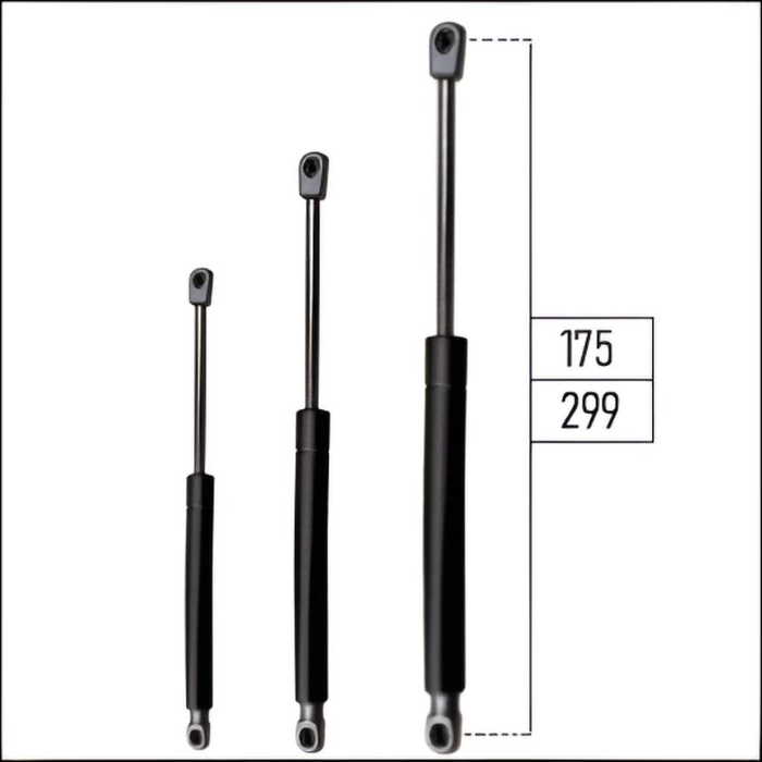 Ab 175mm ∼ Bis 299mm Länge Gasdruckfeder M6 Gasdruckdämpfer mit Kugelpfanne