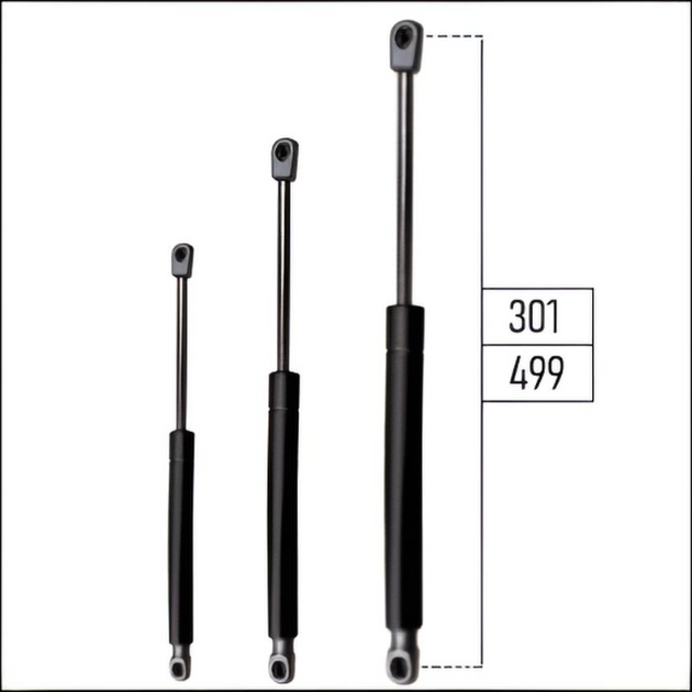 Ab 301mm ∼ Bis 499mm Länge Gasdruckfeder M6 Gasdruckdämpfer mit Kugelpfanne