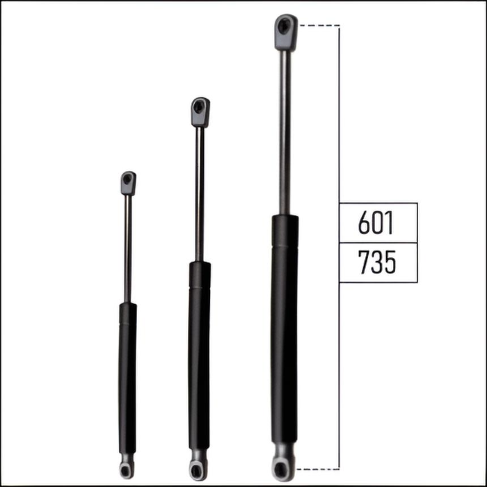 Ab 601mm ∼ Bis 735mm Länge Gasdruckfeder M6 Gasdruckdämpfer mit Kugelpfanne