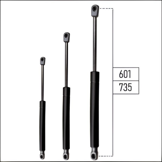 Ab 601mm ∼ Bis 735mm Länge Gasdruckfeder M6 Gasdruckdämpfer mit Kugelpfanne