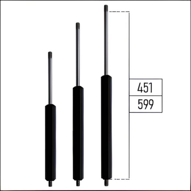 Ab 451mm ∼ Bis 599mm Länge Gasdruckfeder M6 Gasdruckdämpfer