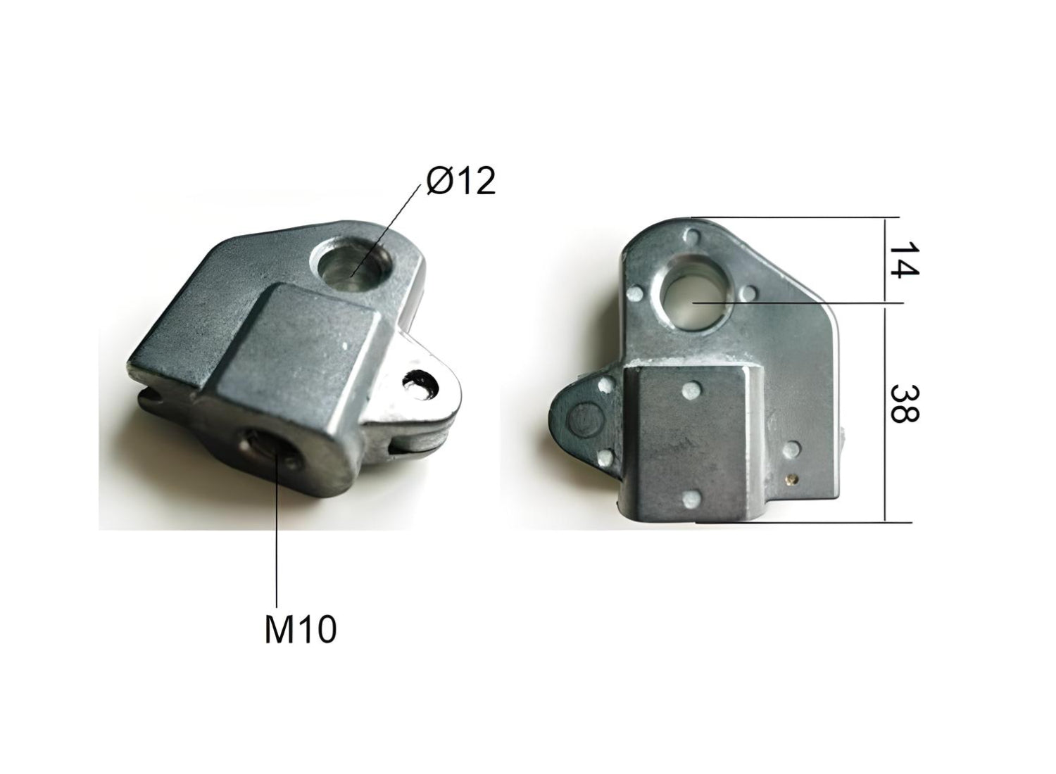 Control block release head - Bowden cable release for lockable gas spring end piece 