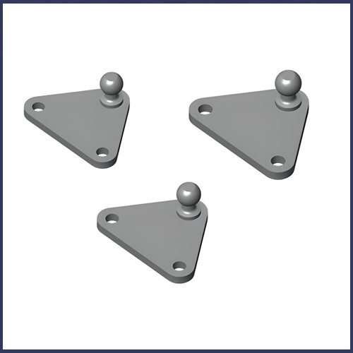 Seitliche Befestigungsplatte Beschlag Halterung mit Kugelkopf für Gasfeder