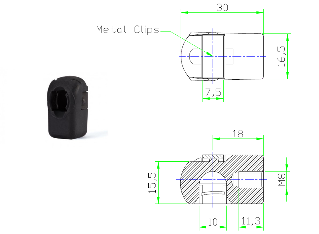 Plastic Plastic Ball Socket 