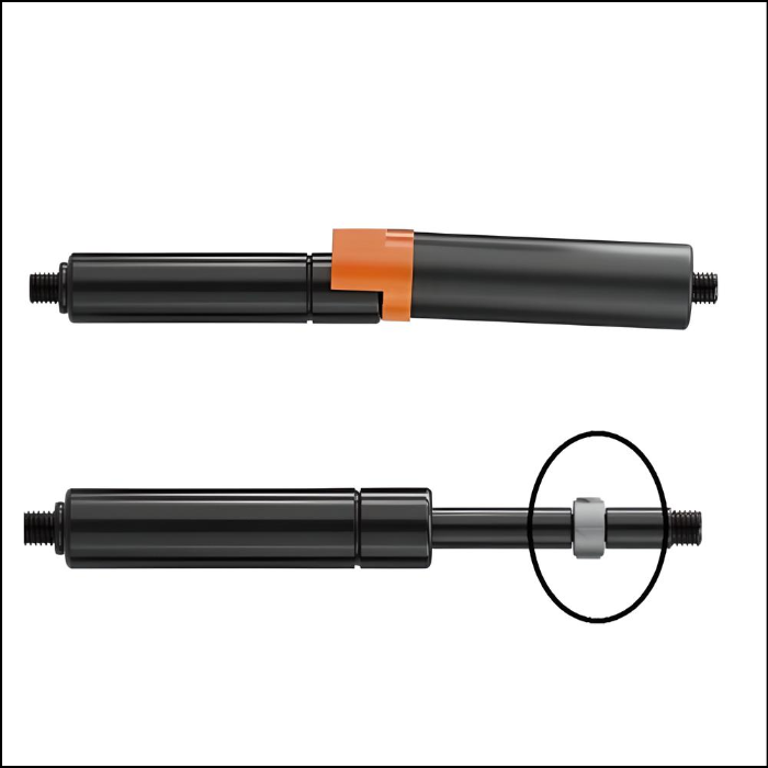 Gasdruckfeder mit Verriegelung / mit Sonderfunktionen