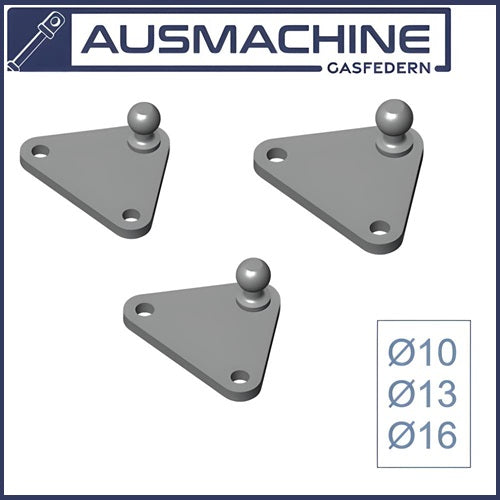 Seitliche Befestigungsplatte Beschlag Halterung mit Kugelkopf für Gasdruckfeder