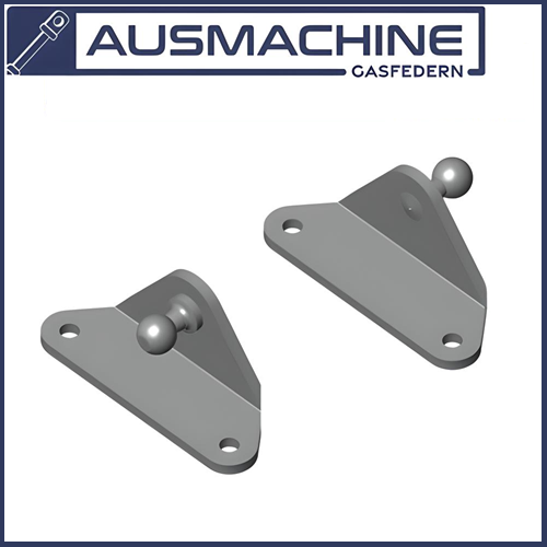 Fitting with ball mounting plate bracket 8/10mm ball stud for gas spring