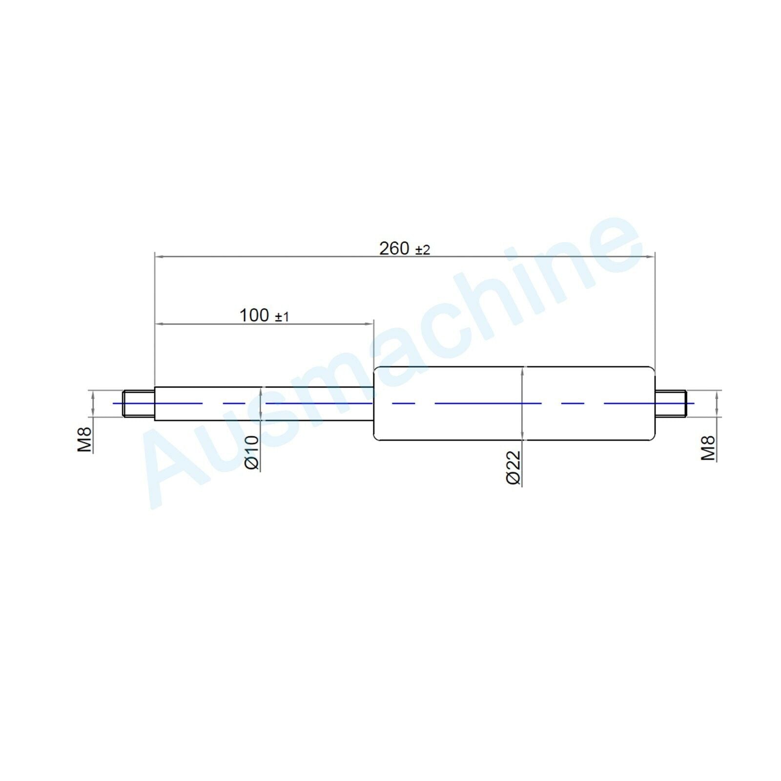 From 150mm ∼ to 299mm length gas strut M8 gas spring