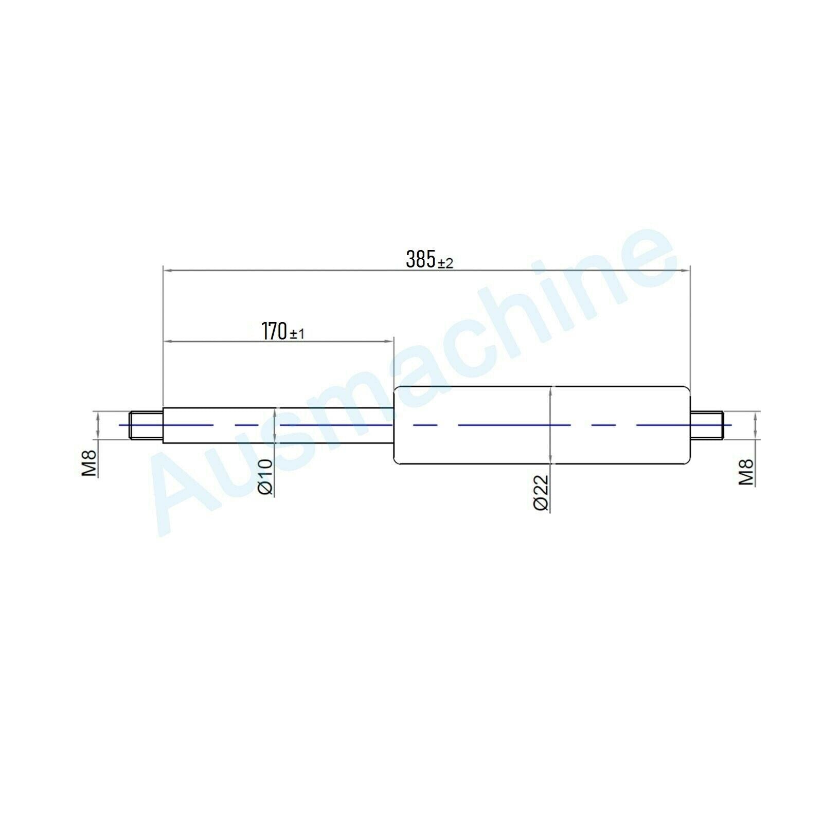 Ab 300mm ∼ Bis 399mm Länge Gasdruckfeder M8 Gasdruckdämpfer