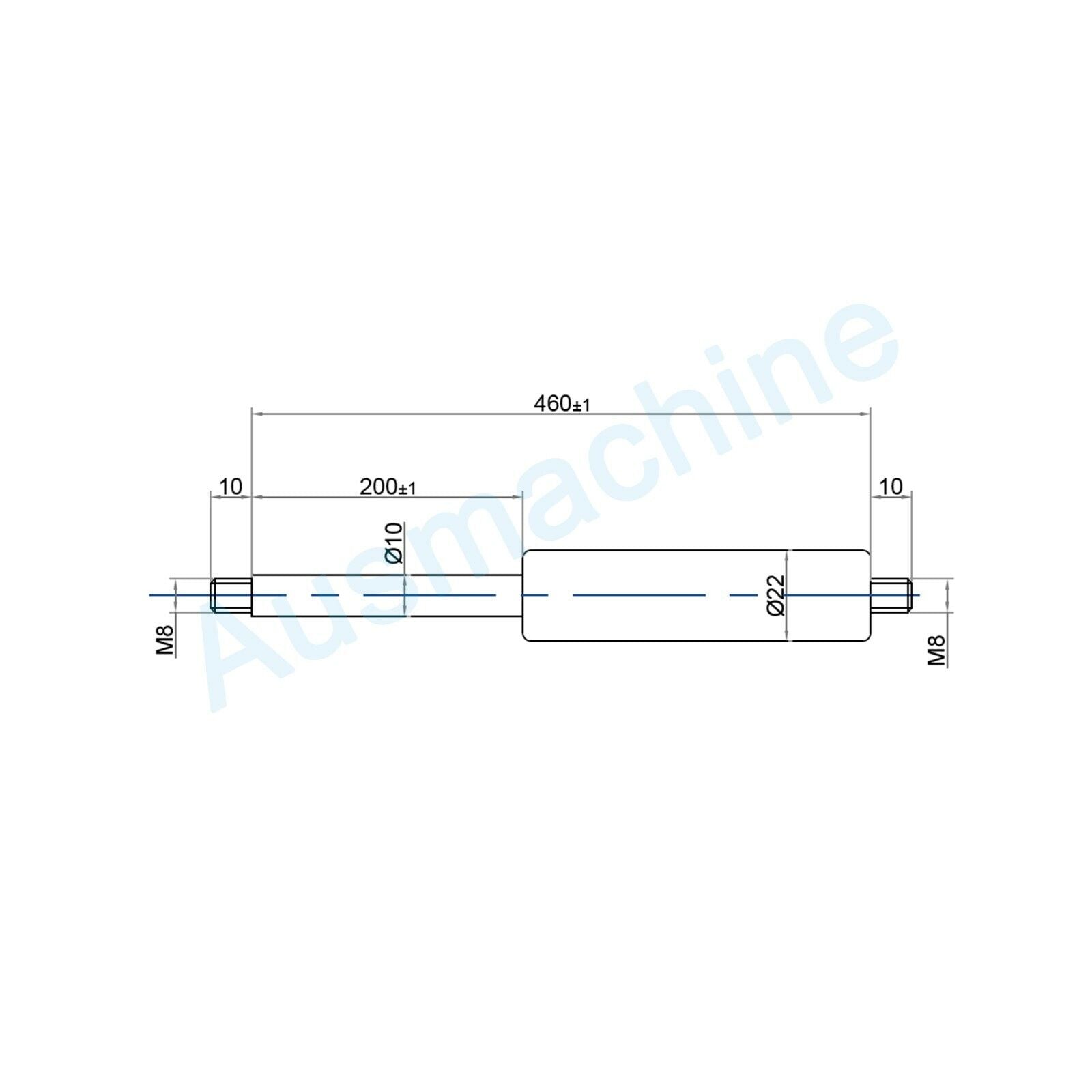 Ab 400mm ∼ Bis 499mm Länge Gasdruckfeder M8 Gasdruckdämpfer