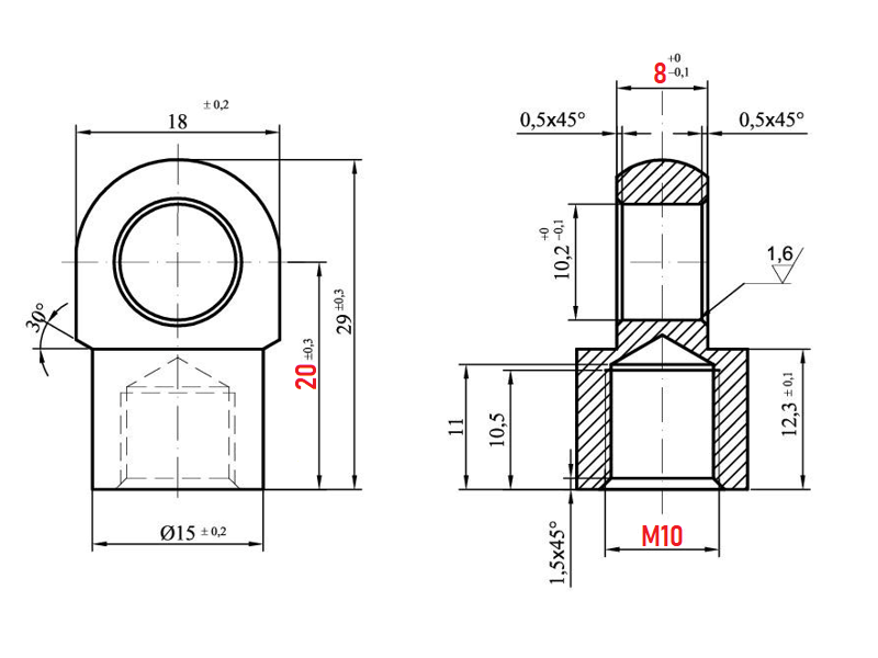 Ösen Augenaufnahme 8-10mm Ringbreite