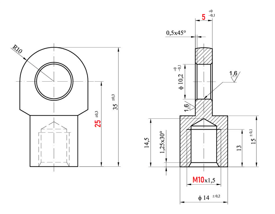 Ösen Augenaufnahme 5mm Ringbreite