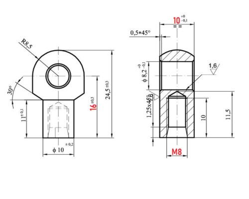 Ösen Augenaufnahme 8-10mm Ringbreite