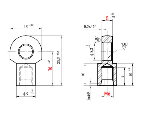 Ösen Augenaufnahme 5mm Ringbreite