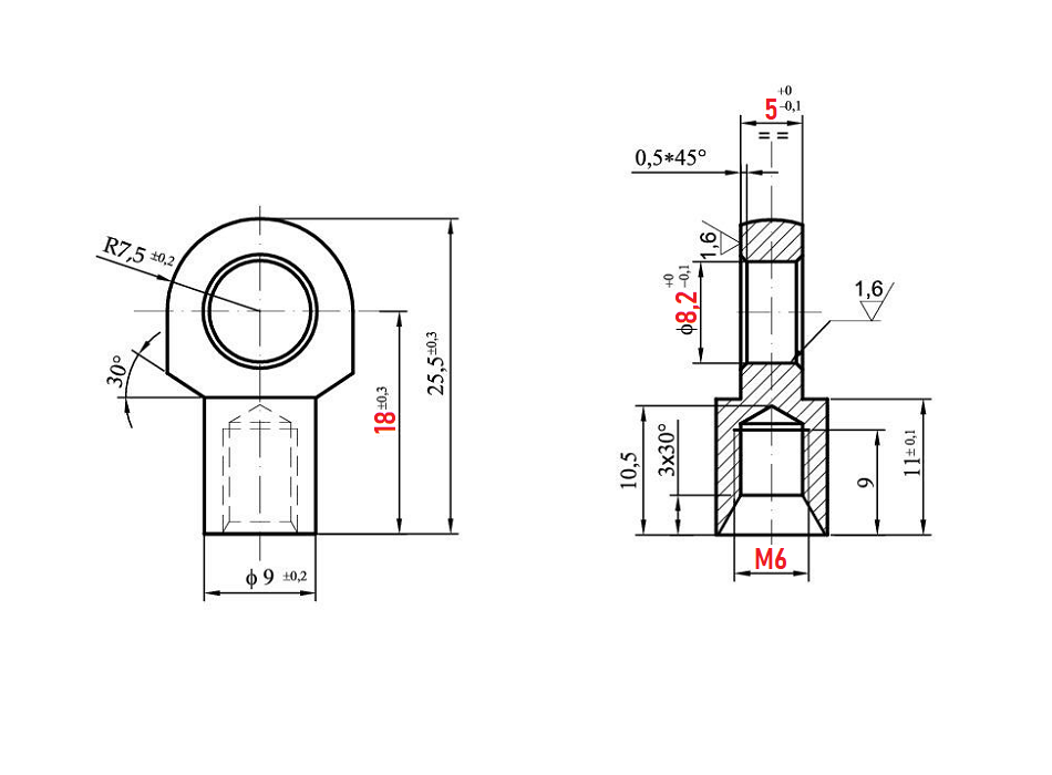 Ösen Augenaufnahme 5mm Ringbreite