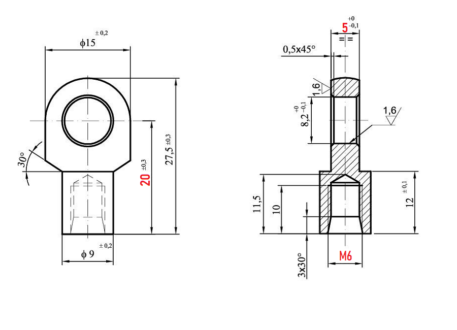 Ösen Augenaufnahme 5mm Ringbreite