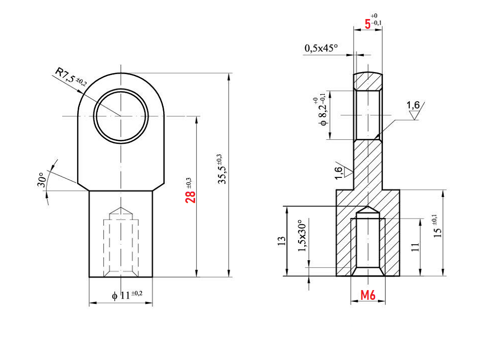 Ösen Augenaufnahme 5mm Ringbreite