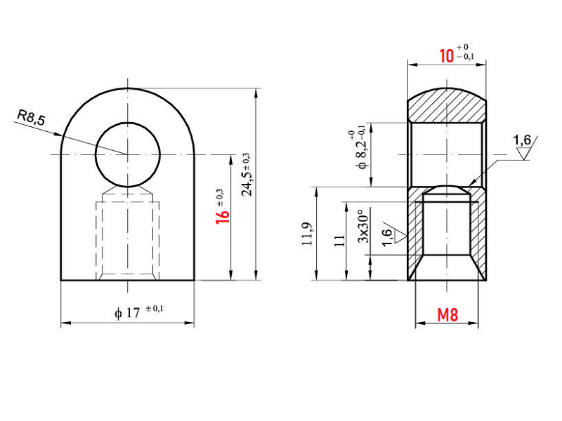 Ösen Augenaufnahme 8-10mm Ringbreite