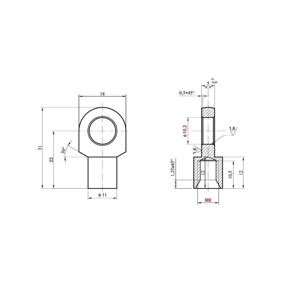 Ösen Augenaufnahme 5mm Ringbreite