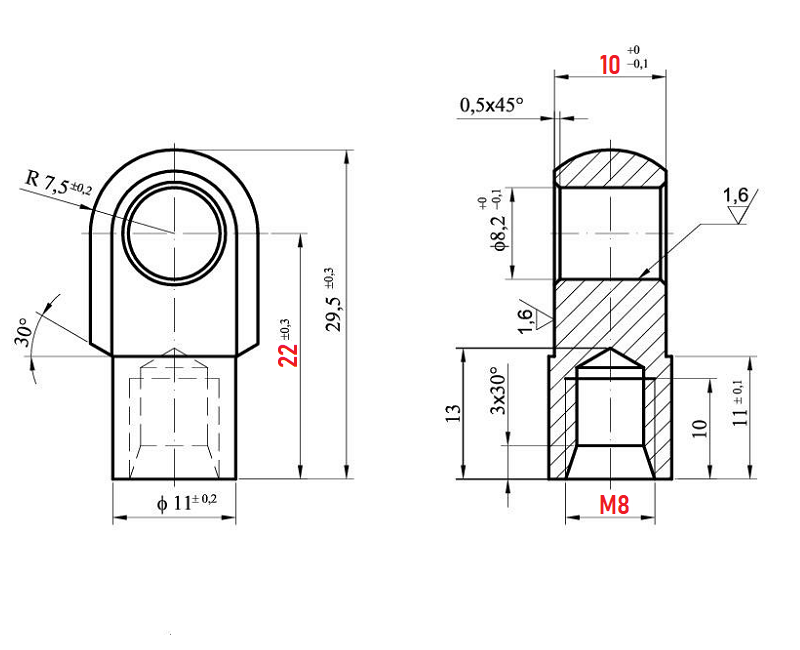 Ösen Augenaufnahme 8-10mm Ringbreite