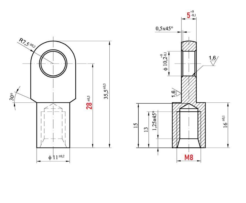 Ösen Augenaufnahme 5mm Ringbreite