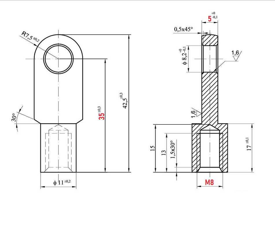 Ösen Augenaufnahme 5mm Ringbreite